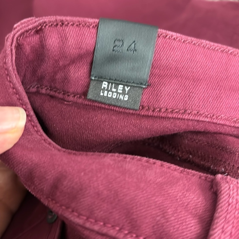Vince Riley Legging/jean in Bordeaux SZ 24 - Picture 8 of 8